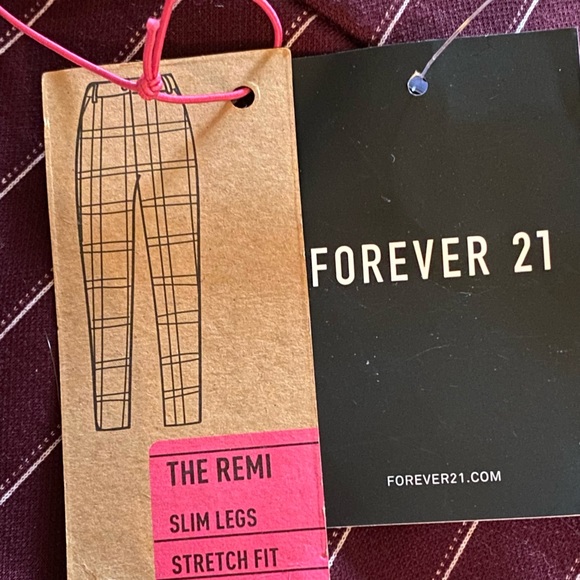 NWT Forever 21 Stripped Dressy Pants - Picture 6 of 10